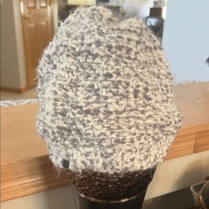 Cozy - Gray and White Knit Beanie - Hat